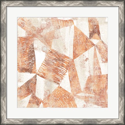 Framed Red Earth Textile II Print