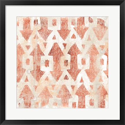 Framed Red Earth Textile III Print