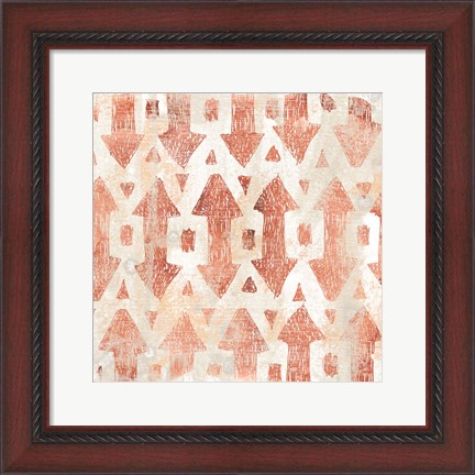 Framed Red Earth Textile III Print