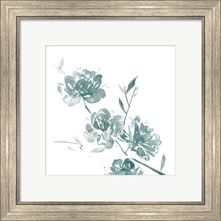 Framed Traces of Flowers II Print