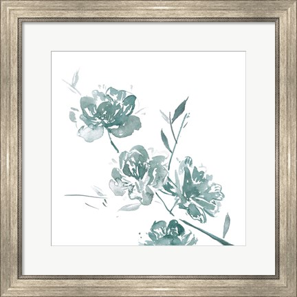 Framed Traces of Flowers II Print