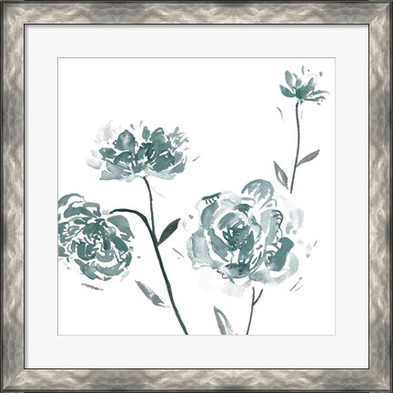 Framed Traces of Flowers III Print