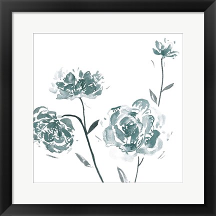 Framed Traces of Flowers III Print