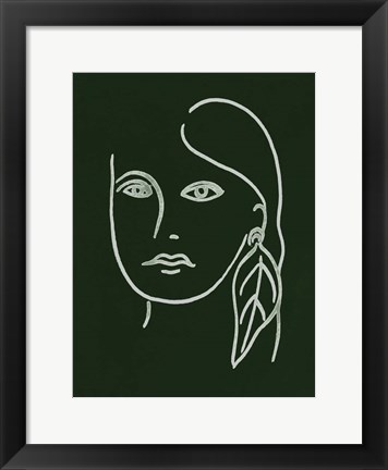 Framed Malachite Portrait I Print