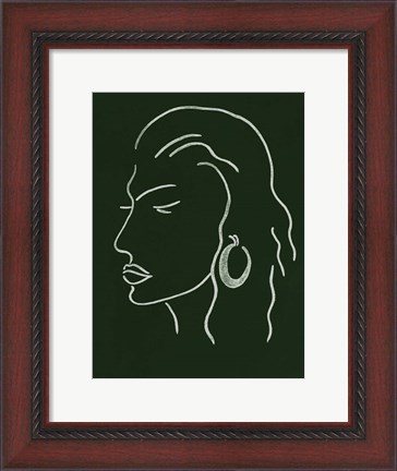 Framed Malachite Portrait III Print
