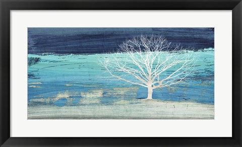 Framed Treescape #3 (Azure) Print