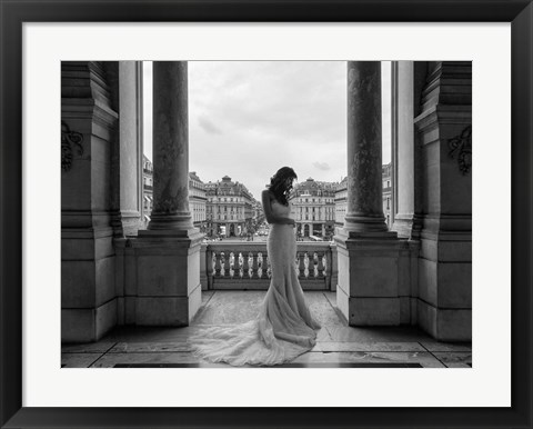 Framed Balcony on a Boulevard, Paris Print