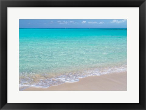 Framed Bahamas, Little Exuma Island Ocean Surf And Beach Print