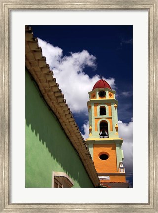 Framed Cuba, Trinidad Iglesia Y Convento De San Francisco Belltower Print