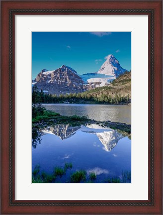 Framed Mount Assiniboine And Mount Magog As Seen From Sunburst Lake Print