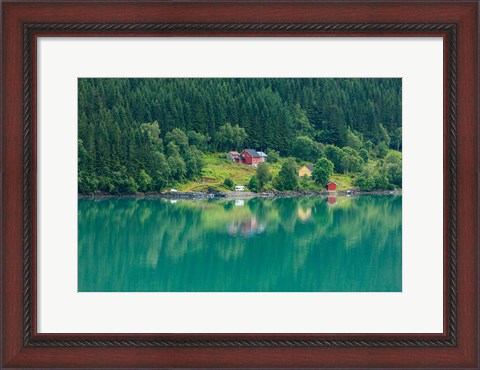 Framed Wooden Farmhouses Architecture Olden Norway Print