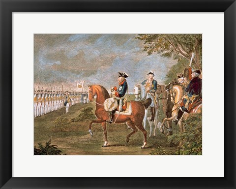 Framed Parade Of The Troops Before Frederick II Print