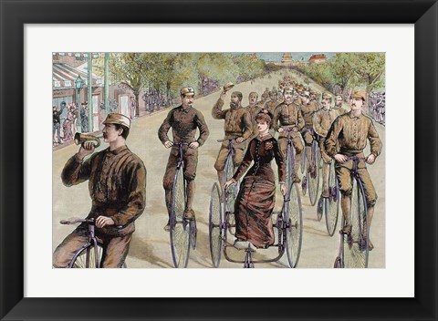 Framed American League Cycles In Pennsylvania Avenue Mid May 1884 Washington Print