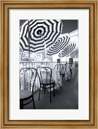Framed Restaurant In Hillside Town Of Vernazza, Cinque Terre, Italy Print