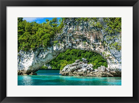 Framed Rock Arch In The Rock Islands, Palau Print