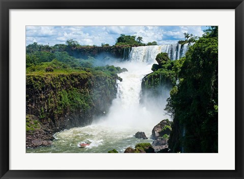 Framed Largest Waterfalls, Foz De Iguazu, Argentina Print