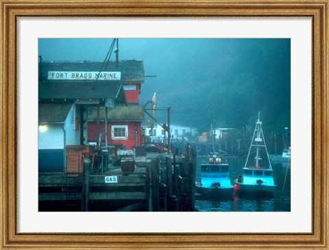 Framed Fort Bragg Fishing Boats Print