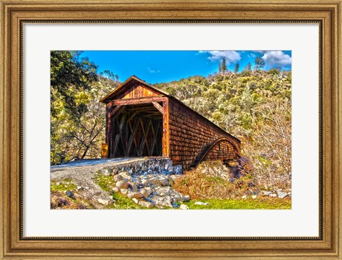 Framed Bridgeport Covered Bridge Penn Valley, California Print