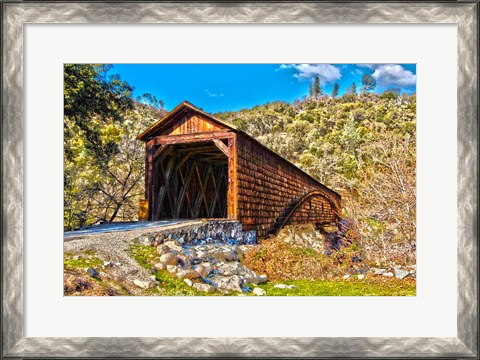 Framed Bridgeport Covered Bridge Penn Valley, California Print