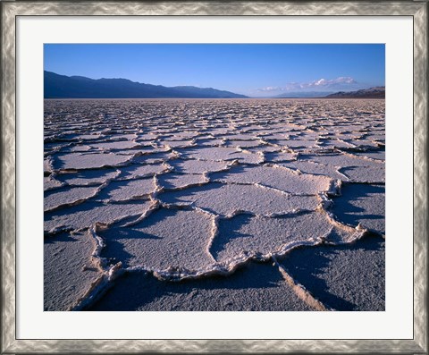 Framed Patternson Floor Of Death Valley National Park, California Print