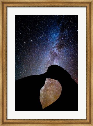 Framed Mobius Arch With The Vibrant Milky Way Print