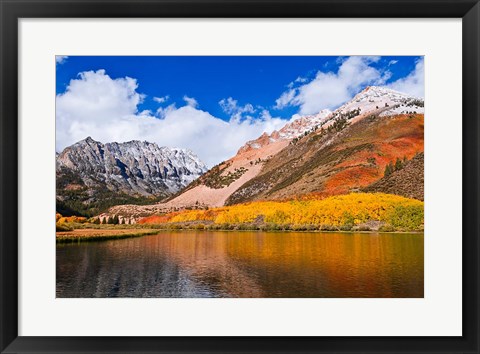 Framed Early Snow At North Lake, Inyo National Forest Print