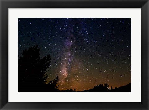 Framed Milky Way Above Dusy Basin, Kings Canyon National Park Print