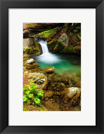 Framed Small Cascade On Hare Creek Print