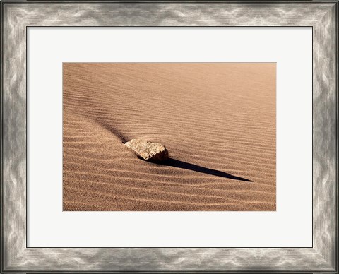 Framed Rock And Ripples On A Dune, Colorado Print