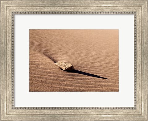 Framed Rock And Ripples On A Dune, Colorado Print