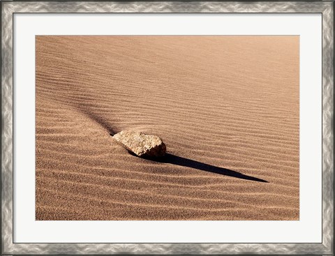 Framed Rock And Ripples On A Dune, Colorado Print