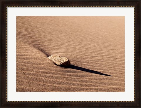 Framed Rock And Ripples On A Dune, Colorado Print