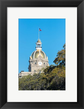 Framed City Hall, Savannah, Georgia Print