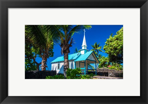 Framed St Peter&#39;s Catholic Church, Kailua-Kona, Hawaii Print