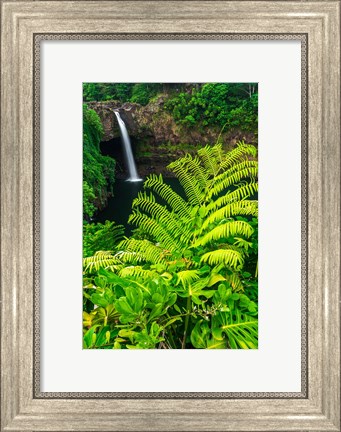 Framed Rainbow Falls, Wailuku River State Park, Hawaii Print