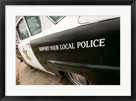 Framed 1950&#39;s Police Car Print