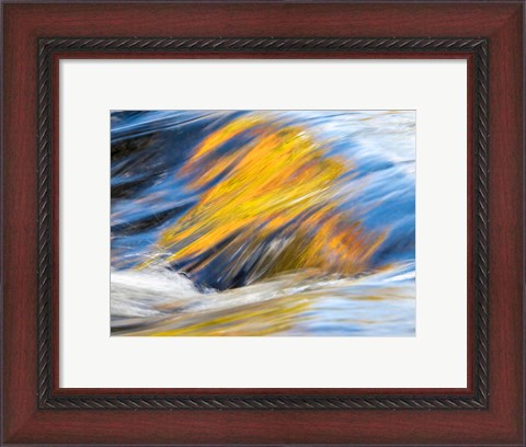 Framed Flowing Rapids Of The Ontonagon River Print