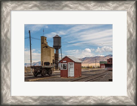 Framed Detail Of Historic Railroad Station, Nevada Print