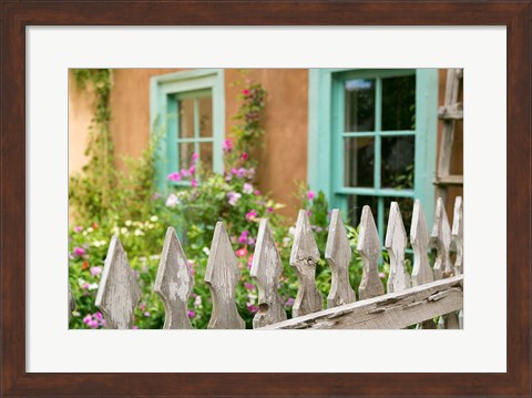 Framed Home Garden, Taos, New Mexico Print