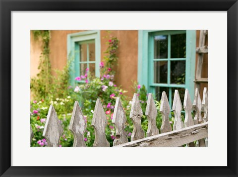 Framed Home Garden, Taos, New Mexico Print