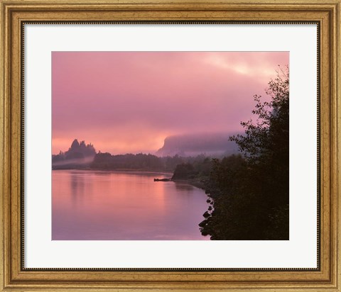 Framed Fog Along The Columbia River, Oregon Print