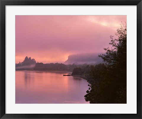 Framed Fog Along The Columbia River, Oregon Print