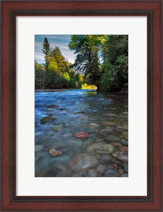 Framed Sandy River Landscape, Oregon Print