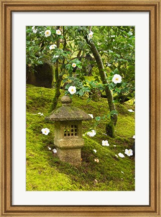 Framed Spring Pagoda, Portland Japanese Garden, Oregon Print