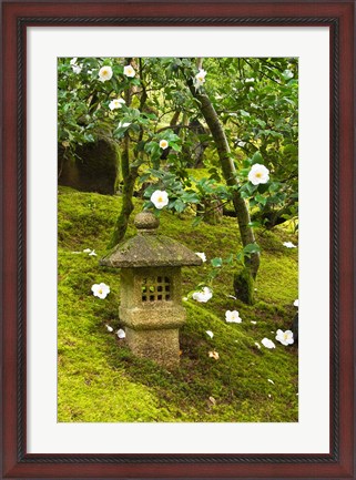 Framed Spring Pagoda, Portland Japanese Garden, Oregon Print