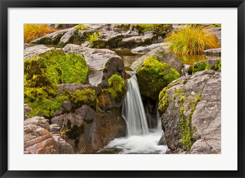 Framed Autumn At Little Falls, Umpqua National Forest, Oregon Print
