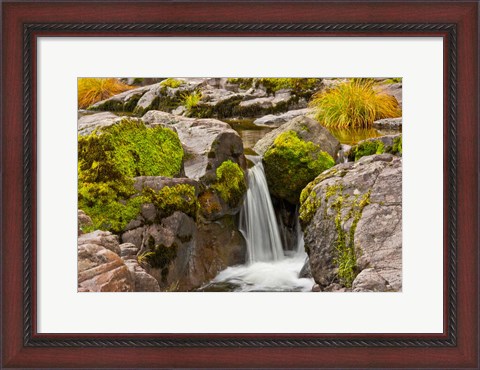 Framed Autumn At Little Falls, Umpqua National Forest, Oregon Print