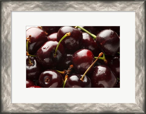 Framed Close-Up Of Fresh Cherries Print