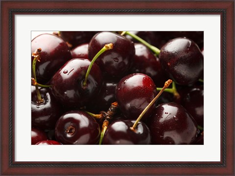 Framed Close-Up Of Fresh Cherries Print