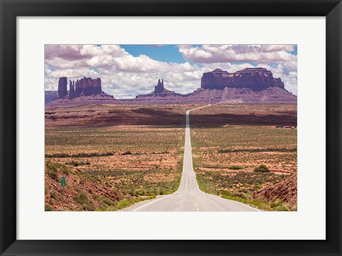 Framed Road Through Monument Valley Print